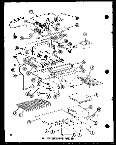 Freezer-refrigerator Parts Diagram and Parts List for ESR14D-P73953-16W  Amana Refrigerator