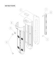 M/F Duct Parts Diagram and Parts List for 11161209716  Kenmore Refrigerator