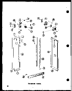 Interior Parts Diagram and Parts List for ESR22D-P73900-20W  Amana Refrigerator