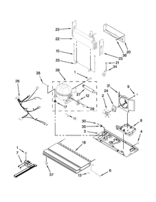 Unit Parts Diagram and Parts List for ABB2224WEB3  Amana Refrigerator