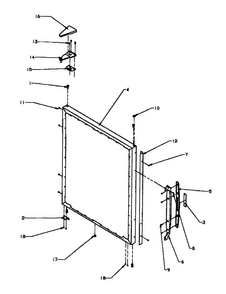 Refrigerator Outer Door Diagram and Parts List for BZ22RE-P1161601WE  Amana Refrigerator