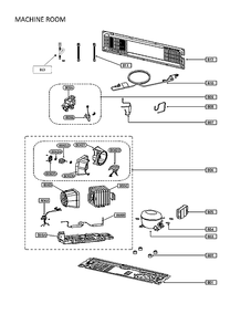Machine Room Diagram and Parts List for 11175505120  Kenmore Refrigerator