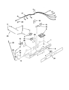 Control Parts Diagram and Parts List for MSD2576VEM01  Maytag Refrigerator