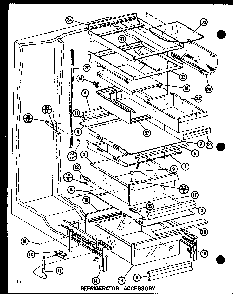 Refrigerator Accessory Diagram and Parts List for SDI22F-L-P7700011WL  Amana Refrigerator