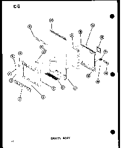 Cavity Assy Diagram and Parts List for SDI22W-P60350-32W  Amana Refrigerator