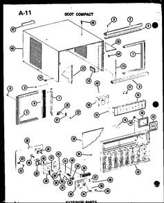 Exterior Parts Diagram and Parts List for ES12-2MS P54974-48R Amana Air Conditioner