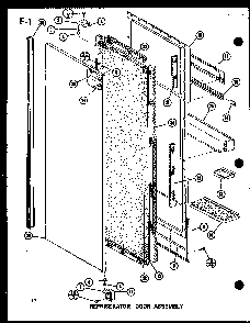 Refrigerator Door Assembly Diagram and Parts List for SLDI22F-C-P75400-19WC  Amana Refrigerator