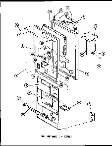 Lower Door Parts Diagram and Parts List for ESR14E-P73953-28W  Amana Refrigerator