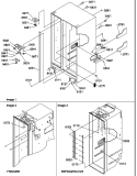CABINET PARTS Diagram and Parts List for SRD325S5W P1199402W W Amana Refrigerator