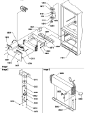 EVAP & FZ CONTROL ASSY Diagram and Parts List for BX20S5E P1196508W E Amana Refrigerator