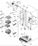 FZ SHELVES AND LIGHTS Diagram and Parts List for SRD325S5E P1307202W E Amana Refrigerator