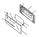 OVEN DOOR Diagram and Parts List for RBK26AA093M P1143034N W Amana Range