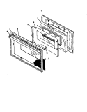 GLASS WINDOW DOOR Diagram and Parts List for SNK26CB5 P1142989NL Amana Range