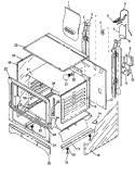 CABINET ASSY Diagram and Parts List for SBK26FX5 P1142174N L Amana Range