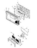 OVEN DOOR AND BACKGUARD ASSY Diagram and Parts List for SBK28FG5 P1142788N L Amana Range