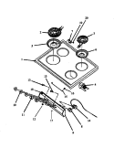 MAIN TOP ASSY Diagram and Parts List for SBE26AA0 P1142253N W Amana Range
