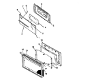 OVEN DOOR ASSY Diagram and Parts List for SBE26AA0 P1142253N W Amana Range