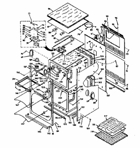 Body Section Diagram and Parts List for 8504277560  Kenmore Range