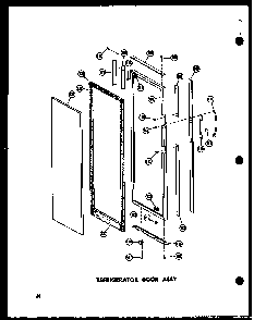 Refrigerator Door Assy Diagram and Parts List for SD19W-P60340-9W  Amana Refrigerator