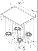 MAIN TOP Diagram and Parts List for ART6110W P1143429N W Amana Range