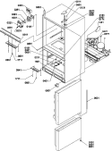CONTROLS & LIGHT COVERS Diagram and Parts List for BX21TW P1196512W W Amana Refrigerator