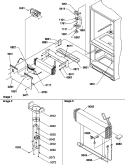 EVAP & FZ CONTROL ASSY Diagram and Parts List for BX21TW P1196512W W Amana Refrigerator