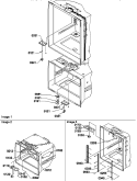 LIGHT SWITCHES & DRAIN FUNNEL Diagram and Parts List for BX21TW P1196512W W Amana Refrigerator
