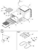 CAVITY Diagram and Parts List for ART6610LL P1143470NLL Amana Range