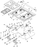 MAIN TOP Diagram and Parts List for ARGS7650E P1130759N E Amana Range