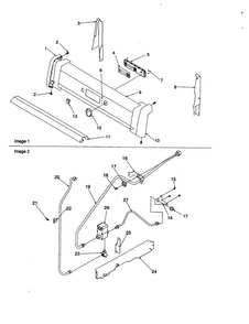 Backguard And Gas Supply Diagram and Parts List for CSG7103W P1143397NW Amana Range