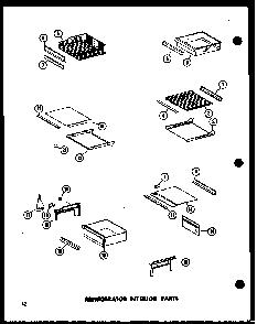 Refrigerator Interior Parts Diagram and Parts List for ESR17N-A-P60350-52WA  Amana Refrigerator