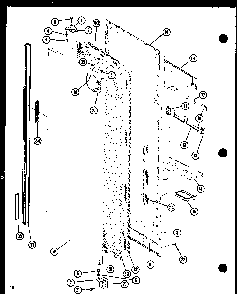 Refrigerator Door Assembly Diagram and Parts List for SDI22F-L-P7700011WL  Amana Refrigerator