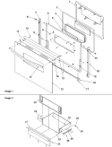 Oven Door and Storage Diagram and Parts List for CST6003W P1143840N W Amana Range