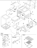 Cavity Diagram and Parts List for CSG7601WW P1143398NWW Amana Range