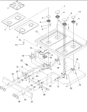 Main Top Diagram and Parts List for CSG7601WW P1143398NWW Amana Range