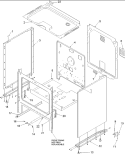 Cabinet Diagram and Parts List for CSR3602WW P1143838NWW Amana Range