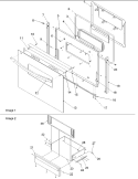 Oven Door and Storage Drawer Diagram and Parts List for CSR6203W P1143839N W Amana Range