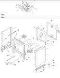 Cabinet Diagram and Parts List for CST6512WW P1143841NWW Amana Range