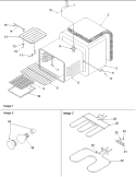Cavity Diagram and Parts List for CST6512WW P1143841NWW Amana Range