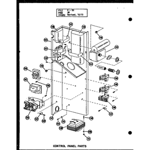 Control Panel Parts 4 Diagram and Parts List for EG25,12-1 P54688-9C Amana Air Conditioner