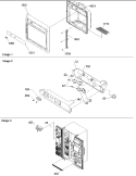 Façade Dispenser Cover, & Elec Brkt Assy Diagram and Parts List for DRS2662AC PDRS2662AC0 Amana Refrigerator