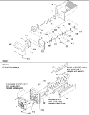 Ice Bucket Auger & Ice Maker Parts Diagram and Parts List for DRS2662AC PDRS2662AC0 Amana Refrigerator