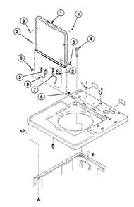 Lid Assy Diagram and Parts List for SWT2A0WN  Speed Queen Washer