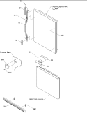 Door Handles & Accessories Diagram and Parts List for BG21VW P1325013W W Amana Refrigerator