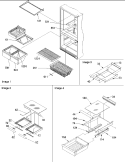 Shelving Assy Diagram and Parts List for BG21VW P1325013W W Amana Refrigerator