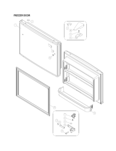 Freezer Door Diagram and Parts List for 11161219614  Kenmore Refrigerator