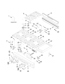 Part Location Diagram of W10323252 Whirlpool TRIM-TOP