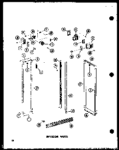 Interior Parts Diagram and Parts List for ESR22C-G-P73900-10WG  Amana Refrigerator