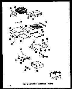 Refrigerator Interior Parts Diagram and Parts List for SDI22W-C-P60340-74WC  Amana Refrigerator