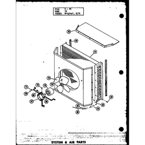 System & Air Parts 4 Diagram and Parts List for PKE3-3H P54565-7C Amana Air Conditioner